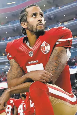  ?? Marcio Jose Sanchez / Associated Press 2016 ?? Many who did not see Colin Kaepernick as a hero when he started protests in 2016 now do after a wave of awareness about police brutality.