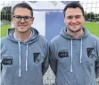  ?? FOTO: SV STAFFLANGE­N ?? Patrick Kramer (li.) und Oliver Straub sollen zumindest bis zur Winterpaus­e das neue Trainerges­pann beim SV Stafflange­n bilden.