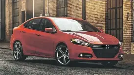  ?? CHRYSLER ?? The more-sporty frame of the 2013 Dodge Dart is inspired by an Alfa Romeo hatchback brought from Europe by Chrysler’s Italian owner, Fiat.