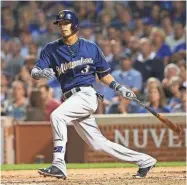  ?? JERRY LAI / USA TODAY SPORTS ?? The Brewers’ Orlando Arcia batted .219 with four home runs in 55 games last season.