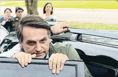  ?? BUDA MENDES / GETTY ?? Jair Bolsonaro, presidente electo de Brasil, en Río de Janeiro, durante la reciente campaña electoral