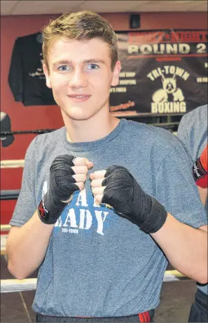  ?? T.J. COLELLO/CAPE BRETON POST ?? Sixteen-year-old Matt MacDonald of Sydney Mines is in Ireland this week to fight and train at the Raging Bull Boxing Club in Carlow, Ireland, located about 90 km southwest of Dublin.