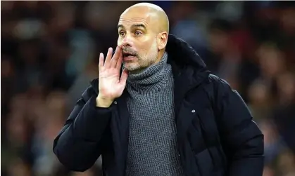  ?? Photograph: Martin Rickett/PA ?? Pep Guardiola, pictured during Manchester City’s FA Cup win against Chelsea, is keen to have ‘the average of minutes in the legs of the players quite similar’.