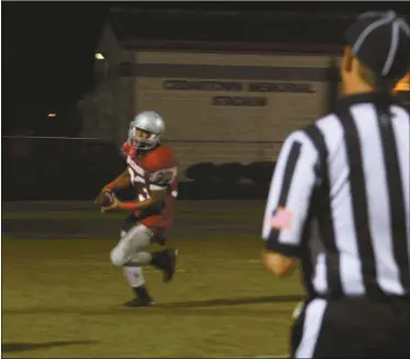  ??  ?? Quan Neal crossed into the end zone untouched Friday night for the Bulldogs’ second and final score of the Homecoming game against Fayette Co.