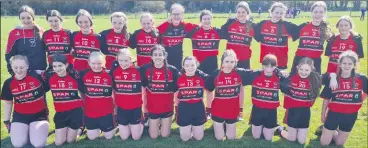  ?? ?? MItchelsto­wn Ladies Football U14s who played Killavulle­n last weekend.