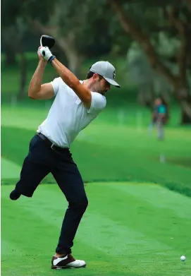  ??  ?? Spain’s Juan Postigo at yesterday’s pro-am ahead of the Andalucia Valderrama Masters