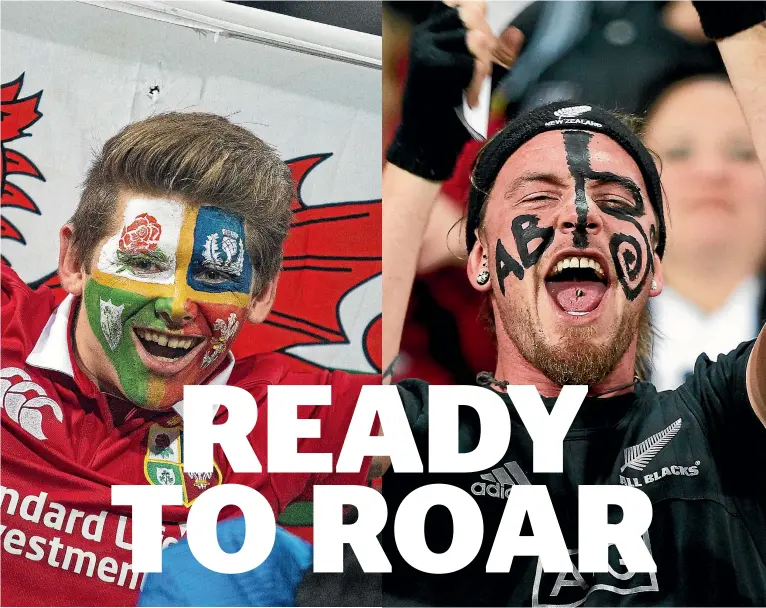  ?? PHOTOS: LEFT, JOSEPH JOHNSON/FAIRFAX NZ, RIGHT, GETTY IMAGES ?? A fan trail will light the way to Westpac Stadium from Wellington’s waterfront fan zone at Odlins Plaza.