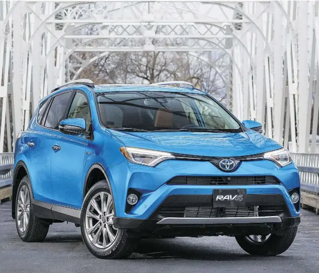  ?? Handout / Toyota ?? While the 2016 Toyota RAV4 gets a few mid-life upgrades, Toyota is finally offering a new, fuel- efficient hybrid version of its popular compact crossover.