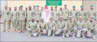  ?? KUNA photo ?? The Deputy Chief of the National Guard, Sheikh Faisal Nawaf Al-Ahmad Al-Sabah during his visit to the 1st Protection Brigade.