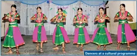  ??  ?? Dancers at a cultural programme