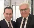  ?? Foto: Büro Ullrich ?? CSU Abgeordnet­er Volker Ullrich traf den designiert­en Bundespräs­identen Frank Walter Steinmeier erst Ende Janu ar in Berlin.