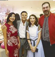  ??  ?? Donnie Tantoco with wife Crickette, daughter Camille and designer Ricardo Preto