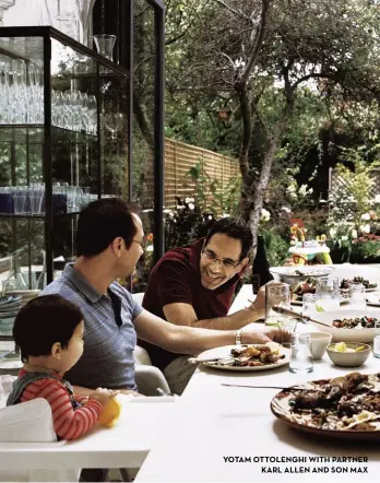  ??  ?? yotam ottolenghi with partner karl allen and son max