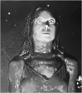  ?? EI SCAN ?? Sissy Spacek as Carrie White gets drenched with pig blood at the prom in this scene from the Stephen King adaptation “Carrie.”