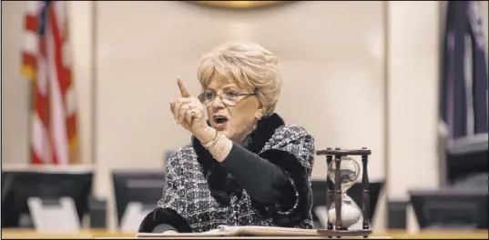  ?? Benjamin Hager Las Vegas Review-Journal ?? Las Vegas Mayor Carolyn Goodman delivers her State of the City address earlier this month.