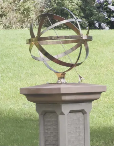  ??  ?? 0 Sir Kenneth unveiling a sundial which he gifted to Brodick Castle in 2015 to mark his departure as chairman of the National Trust for Scotland