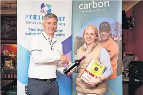  ?? ?? Well played Best lady Eileen Cooper is pictured with Carbon’s Mark Christie