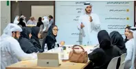 ??  ?? Members of the Abu Dhabi Youth Council and other officials share their ideas and suggest projects to promote tolerance.