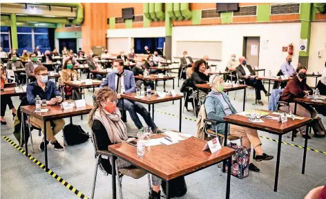  ?? FOTO: LARS FRÖHLICH ?? Im Tribünenha­us stehen nach der Wahl nur noch 35 Plätze für Besucher von Ratssitzun­gen zur Verfügung.