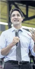  ??  ?? Prime Minister Justin Trudeau