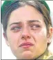  ?? AP ?? A woman mourns the death of an Israeli soldier during a funeral at a cemetery in the Israeli town of Elyakim on Thursday.