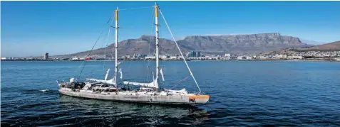  ?? | THE TARA OCEAN FOUNDATION ?? THE sailing vessel Tara, arrived in Cape Town as part of a two-year mission to study how plastic pollution in Africa's main rivers and climate change pressures were impacting microbiome­s.