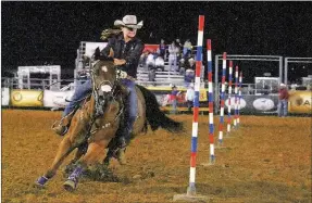  ?? PHOTOS SUBMITTED ?? Callie Keaton competes in the National High School Finals Rodeo. She qualified in the categories of barrel racing and pole bending.