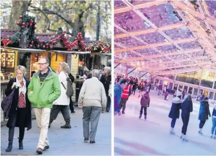  ??  ?? Cheltenham’s Christmas market could be bigger and stay open for longer this year and an ice rink is on its way too