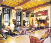  ?? (Yosemite National Park Service/mct) ?? The Ahwahnee hotel’s massive wood-burning fireplaces in the lobby and common rooms of this grand 1927 hotel are a cozy dream come true.