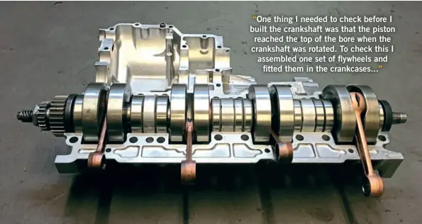  ??  ?? Camshaft constructi­on in all its glory courtesy of Allen Millyard. Ain’t she pretty?