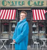  ??  ?? Pat Campbell outside the Oyster Cafe on the Shieldinch set of River City