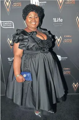  ??  ?? It’s Thembsie Matu’s season as the actress has collected various awards this month.