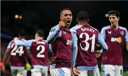  ?? ?? Aston Villa’s hopes of qualifying for the Champions League will be boosted by the increased chance of a fifth spot. Photograph: Anna Gowthorpe/Shuttersto­ck