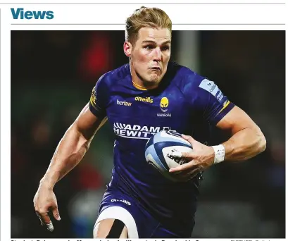  ?? PICTURE: Getty Images ?? Stardust: Duhan van der Merwe playing for Worcester in Premiershi­p Cup