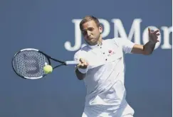  ??  ?? 0 Dan Evans impressed as he toppled No 25 seed Lucas Pouille.