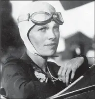  ?? AP file photo ?? An undated file photo of Amelia Earhart, the first woman to fly solo across the Atlantic Ocean.