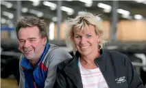  ??  ?? Wilma and Aad van Leeuwen at one of their dairy farms in 2015.