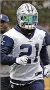  ?? LOUIS DELUCA / DALLAS MORNING NEWS ?? Dallas Cowboys running back Ezekiel Elliott is back in the lineup after missing 6 games because of a suspension.