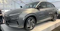  ??  ?? Hyundai has two examples of its Nexo hydrogen car in New Zealand, with a third on its way.