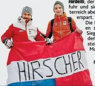  ??  ?? Marcel Hirscher und „ Oranje“Fan Robert Doornbos.