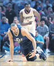  ?? Wally Skalij Los Angeles Times ?? UTAH CENTER Rudy Gobert was injured in Game 1; DeAndre Jordan and Clippers didn’t take advantage.