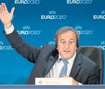  ?? Picture: PA. ?? Former Uefa president Michel Platini was banned over ethics breaches.
