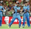  ??  ?? Ish Sodhi celebrates taking the wicket of Carlos Brathwaite in the Big Bash, one of his scalps in his 6-11 for the Strikers.