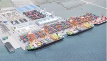  ?? PHOTO FROM ICTSI ?? n Artist’s rendition of ICTSI’s vision for the ICPS to be renamed Visayas Container Terminal.