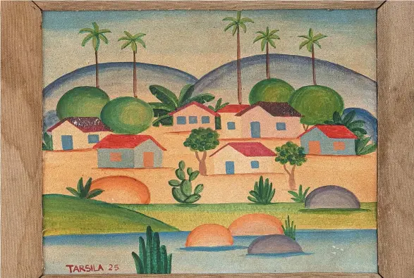  ?? FILIPE BERNDT/DIVULGAÇÃO ?? Tela atribuída a Tarsila do Amaral, datada de 1925, foi colocada à venda na badalada feira SP-Arte por R$ 16 milhões