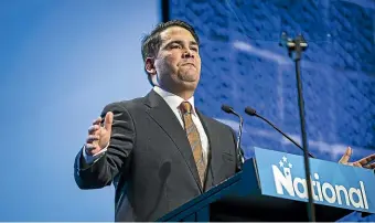  ??  ?? National Party leader Simon Bridges says the Government has to ‘‘get out . . . and listen to businesses’’. LAWRENCE SMITH/STUFF