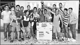  ??  ?? Avida Land and RTM Engineerin­g Services won as champions during the 4th IEE-Mitsubishi Electric Invitation­al Basketball Tournament.