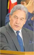  ??  ?? “Water is critical for Northland’s economy and wellbeing,” observed Winston Peters.
