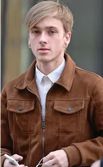  ??  ?? Accused: Charlie Alliston outside court yesterday