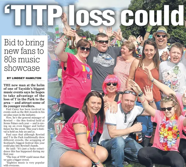  ??  ?? Colourful revellers pictured at Rewind festival, which is set to take place at Scone Palace for the seventh year